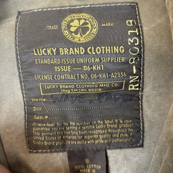 Lucky Brand Jacket Women Sz S Green Military Field Chore Utility Coat Zip/Button - Picture 5 of 5